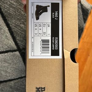 Black Dr AirWair martens Us 2boy Us3 girl